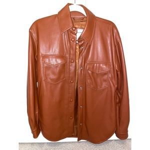 Abercrombie & Fitch vegan leather Shacket